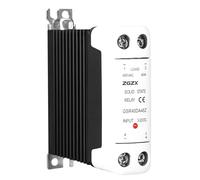 DEWIN Relais à Semi-conducteurs, Relais Statique Monophasé Monté sur Rail DIN SSR Relais CC à Commande CA avec Radiateur 40A