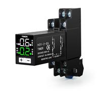 DEWIN Relais Temporisé, Relais Temporisé Numérique 0,1s-99h Contrôle du temps de cycle Retardateur avec prise de base 2 ouvert 2 fermé Type AC 220V