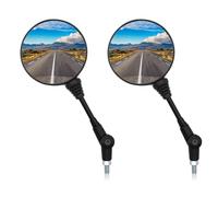 DEWIN Rétroviseur Pliant, Rétroviseur Latéral Rond Rétroviseur Rétractable for Moto Modifié for KLX250 KL250 2Pcs