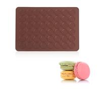 DEWIN Tapis Macarons,Moule Macaron en Silicone,48 Cavités Silicone Moule Feuille Tapis Macaron Biscuits Pâtisserie Bricolage Ustensiles de Décoration Outils