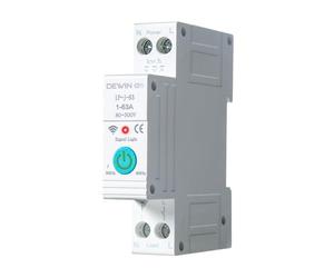 DEWIN WiFi Disjoncteur Intelligent,1P 63A AC 220V Connecté Disjoncteur Intelligent Interrupteur Tuya pour Interrupteur de Commande à Distance pour Maison Intelligente