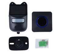 DewinLVD Alarme Solaire Maison Détecteur de Mouvement Extérieur Alarme de Porte Détecteur de Mouvement 3 Sensibilités Réglables (1 Détecteur + 1 Récepteur) Noir