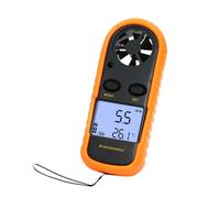 DewinLVD Anémomètre Portable, Anémomètre Numérique 0-30m/s Mesure de la Vitesse du vent Moyenne Maximale Temps réel Anémomètre avec Thermomètre Wind Speed Meter pour la Planche à Voile Pêche Drone