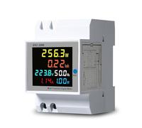 DewinLVD Compteur d'Énergie électrique, 6 in 1 Compteur Electrique Consommation Monophasé Wattmètre Rail DIN KWh Compteur Type CT AC40-300V 100A