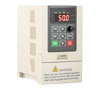 DewinLVD Convertisseur de Fréquence, Variateur de Vitesse VFD 380V 2,2 kW Convertisseur de Vitesse Triphasé Entrée Sortie 380V pour le Contrôle de la Vitesse du Moteur avec Câble de Rallonge 2m