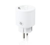 DewinLVD Prise Connectée WiFi, Mesure de Consommation Electrique Compatible avec Alexa et Google Home Prise Intermédiaire Smart Life APP Télécommande AC220V 16A 3680W Prises Européennes