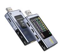 DewinLVD Testeur USB, Type-C Testeur de Courant USB avec Écran IPS pour Interface Compteur de Puissance USB Voltmètre Amperemetre 4-28V 0-7A