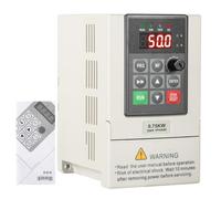DewinLVD Variateur de Frequence, Transformateur VFD Onduleur 750W Entrée Monophasée 220V Sortie Triphasée 380V Onduleur CNC avec Câble D'extension De 2m