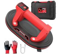 DEWINNER 10'' Ventouse Electrique, Capacité de Charge de 260 Kg, Professionnelle Ventouse Carrelage, Longueur de 26 Cm, Écran LCD, Batterie Intégrée, Pour Soulever Le Verre et Le Marbre