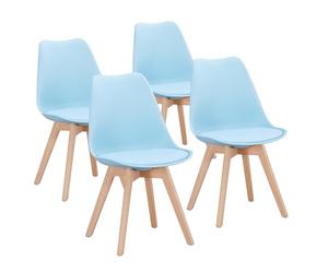 DEWINNER Chaises de Salle à Manger scandinave, Chaise de Bureau rétro, Assise rembourrée en hêtre Massif