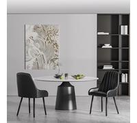 DEWINNER Chaises Salle à Manger, Chaise Cuisine Moderne, Chaise Bureau avec Dossier, Pieds en Métal, Siège Rembourré, Chaise Coiffeuse, Chaise Salon, Chaise Scandinave Lot de 2