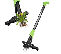 DEWINNER Désherbeur Manuel et Extracteur de Mauvaises Herbes avec Pédale Longueur 100cm, 4 Griffes arrache-Racines en Acier en Outil de Désherbage Longue Manche pour Enlever Les Mauvaises Herbes