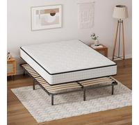 DEWINNER Ensemble Composè:Matelas en Mousse 22 cm et Mousse A Mémoire Matelas +Sommier à Lattes sur Pieds-4 Pieds Inclus（160 x 200）