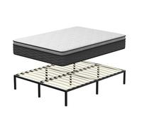 DEWINNER Ensemble Sommier et Matelas 120x190 cm,Lit Complet 2 Personnes avec Sommier et Matelas à Ressorts Ensachés 120x190x30 cm,Ergonomique, Orthopédique, Confortable et Respirant