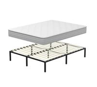 DEWINNER Ensemble Sommier et Matelas 140x190 cm,Lit Complet 2 Personnes avec Sommier et Matelas à Ressorts Ensachés 140x190x20 cm,Ergonomique, Orthopédique, Confortable et Respirant