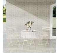 DEWINNER Lot de 3 Meubles de Jardin de Balcon,Table et chaises Pliable,Bar de Jardin Exterieur 2 Personnes,avec Nappe imperméable