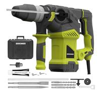 DEWINNER Marteau Perforateur SDS-Plus,1500 W, 6 Vitesses, 850RPM, 4400BPM, 5.5J, Embrayage de Sécurité & Technologie Anti-vibration, 3 Fonctions, y compris organisateur, burin et perceuse 32mm