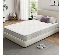 DEWINNER - Matelas 120x190 - épaisseur de 20CM - Matelas à Ressorts ensachés et à mémoire de Forme - Blanc - Ergonomique, Soutien Parfait, Respirant