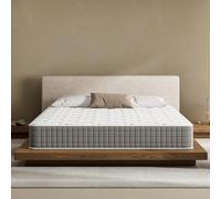 DEWINNER Matelas 140 x 190 cm, hauteur 22 cm, matelas 140 x 190 cm à mémoire en mousse, rigidité moyenne, support parfait, soulagement points de pression, gris