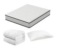 DEWINNER Matelas 140x190,Ensemble Matelas,Couette et Oreiller x 1,16cm Épaisseur, Matelas en Mousse à Mémoire de Forme Haute Densité