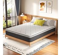 DEWINNER Matelas 140x190 Épaisseur 25 cm, Matelas de lit d'adulte,Matelas à Ressorts Ensachés et à mémoire de Forme, Dureté Moyenne, Matelas 7 Zones, Soutien Parfait, Respirant (140x190x25)