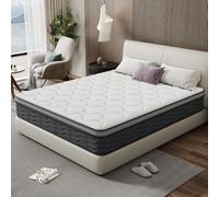 DEWINNER Matelas 140x190x25cm Matelas à Ressorts ensachés et à mémoire de Forme, Matelas 7 Zones Ergonomique, Soutien Parfait, Respirant (140x190x25)