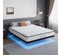 DEWINNER Matelas 160x200 cm, Matelas en Mousse à Mémoire de Forme Haute Densité,Fermeté Moyenne,Épaisseur 22cm,Hypoallergénique,Sommeil Isolé,7 Zones,Réversible à Deux Faces Utilisables