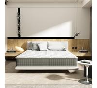 DEWINNER Matelas Mémoire 160x200 Épaisseur 25 CM - Matelas à Mémoire en Mousse - 7 Zones - Fermeté Moyenne - Soulagement des Points de Pression