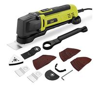 DEWINNER Outils multifonction Oscillants, 6 vitesses variables 0-23000RPM Multi-Fonctions Filaire 300W,Angle d'Oscillation de 3.5°, 37 Accessoires,Pour scier, gratter, couper, broyer et polir