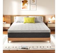 DEWINNER Ressorts Matelas 160x200 Épaisseur 25cm, Matelas à Ressorts Ensachés et à Mémoire de Forme, Dureté Moyenne, 7 Zones, Soutien Parfait, Respirant (160x200x25)