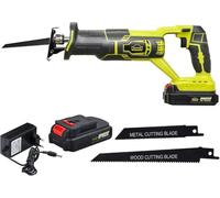 DEWINNER Scie Sabre Sans Fil, 20V 2.0Ah Scie Compacte Avec Batterie Li-Ion et Chargeur, 2 Lames de Scie, Vitesse Variable, Changement de Lame Sans Outil