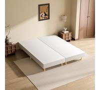 DEWINNER Sommier Tapissier 80x200x2| Lit Double Robuste 160x200| Sommier 160x200| 12 Pieds| Surmatelas en Mousse Haute Densité| Hauteur avec Pieds 29 cm, 160 x 200