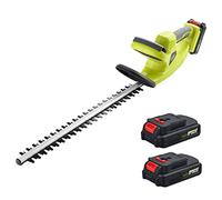 DEWINNER Taille-Haies sans Fil 20V, avec 2X Batterie 2.0Ah et Chargeur, Double Interrupteur et Double Poignée Ergonomique, 65CM Lame Asymétrique