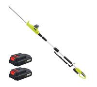 DEWINNER Taille-Haies sans Fil téléscopique, Multifunktion Taille-Haies, avec 2 Batterie 20 V 2,0 Ah, Chargeur,Longueur de Lame 46 cm, Taille-Haies Électrique sans Fil, pour Plantes Hautes