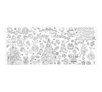 Dewireaey Affiches Sur Le Thème De Noël - Toile Vierge Pour Art Doodle Bannière Décorations Murales - Grand Poster À Colorier De Noël - Pour La Chambre Des Le Salon La Maison Le Dortoir L École La