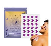 Dewireaey Autocollant Visage - Patch Solaire Résistant À L'eau 24 Pièces,Décalcomanie Corps Absorption Rapide Accessoire Voyage Plage Sport Soin Quotidien