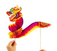 Dewireaey Bannière de Guirlande de Dragon en Papier,Petit Ensemble de Bricolage en Papier Dragon | Marionnette Dragon en du Nouvel an, Jouets éducatifs et créatifs pour la décoration de la