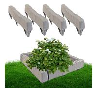 Dewireaey Bordures De Jardin en Briques | Bordure De Parterre en Pierre Naturelle | 8 Éléments Bordure Installation sans Creusage pour Parterres Allées Pelouse Patio Aires de