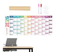 Dewireaey Calendrier Mural Annuel 2026-100x42cm Grand Calendrier Effaçable À Sec Réutilisable, Tableau Organisateur Mural Planning Mensuel, Planificateur Calendriers Familial, Pour Maison, Bureau