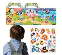 Dewireaey Carnet d'autocollants pour | Jouet Calme Cahier d'activités Jeu - Livre d'Activités avec Autocollants - pour de 0 à 3 Ans Garçon Fille Jeune Étudiant Voyage École Salle de Jeu