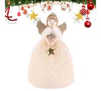 Dewireaey Cime De Sapin De Noël,Ange et Étoile Décorations de Noël - Cime d'arbre Étoile Fille Décoration Fêtes | pour Décoration de Maison Chambre Salon Bureau École Table Fête Extérieur
