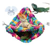 Dewireaey Hamac double couche pour reptiles, hamac tagame barbu à double couche, lit à bascule doux tissé à la main | Hamac pour lézards, serpents, caméléons, geckos