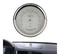 Dewireaey Horloge de Tableau de Bord Collante - Thermomètre Hygromètre pour Automobile - Montre Adhésive Miniature pour Prise d'Air Fonction Luminieuse Maison Véhicules Camions Camping-Cars Bateaux