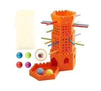 Dewireaey Jeu de tirage de bâtonnets pour | Jeu de Tour de Chute de Balles pour, éducatif pour Les - pour motricité Fine, Coordination œil-Main, pensée stratégique, Maison, Maternelle