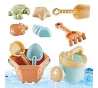 Dewireaey Jeux de Sable pour Les,Arrosoir Seau Pelle 10 Pièces,kit Construction château de Sable - pour Les garçons et Filles extérieur Bord Piscine lac Rive Berge et Jardin Vacances