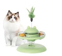 Dewireaey Jouet À Friandises pour Chat,Jouet Distributeur De Croquettes avec Base Antidérapante Et Circuit À Bille,Mangeoire Interactive d'Enrichissement pour Chat à Base Anti-Dérapante - pour Chats