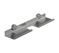 Dewireaey Organisateur Robinet Évier Cuisine, Support Brosse Vaisselle à Ventouse, Bac d'Égouttage Mural sans Perçage Gain de Place en Acier Carbone pour Brosse, Serviette et Tasse et Lavabo de Salle