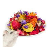 Dewireaey Parure de lit pour petits animaux, cage à hamster | Parure de lit naturelle douce à fleurs séchées, contrôle des odeurs, nourriture pour hamsters, enclos ou autres