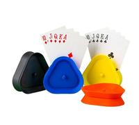 Dewireaey Porte-Cartes en Forme de Triangle - Porte-Cartes 4 Pièces - Support de Table Portable et Polyvalent pour Réunions Familiales et Entre Amis