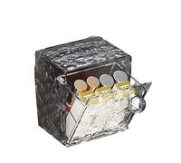 Dewireaey Porte-cotons-tiges - Distributeur élégant sans perçage - Rangement mural pour boules de coton, rouge à lèvres, fard à paupières, pinces à cheveux dans la salle de bain et la chambre à